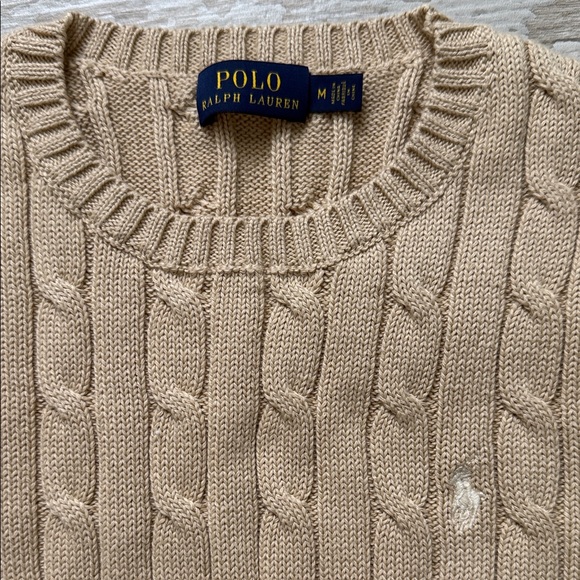Polo by Ralph Lauren Women’s Beige Cable Knit Sweater - Picture 3 of 6